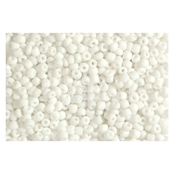 Rocailles weiß opak 2,5mm Perlen - 500g Großpackung (ca. 16.000 Stück) | Bejol Bastelshop