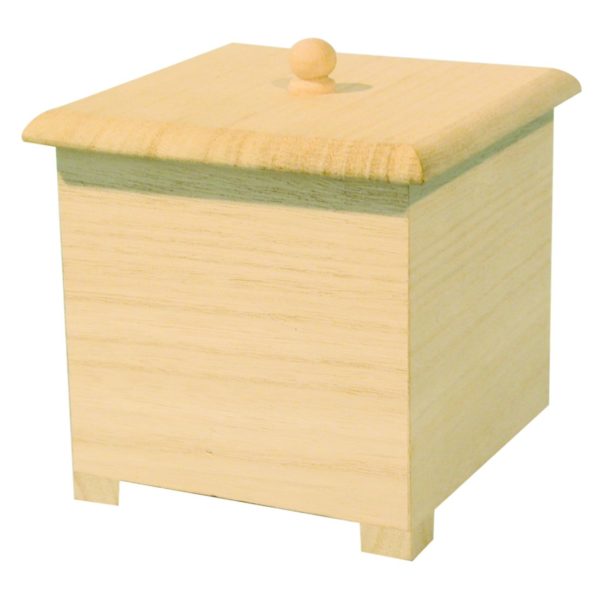 Holzschachtel Holzkästchen Holz-Schmuckschatulle zum Bemalen 11,5x8,5x8,5cm