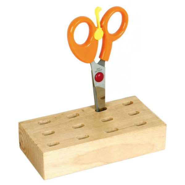 Scherenständer Holz - Pinselhalter Scherenblock Scherenhalter für 12 Scheren oder Pinsel | Bejol Bastelshop