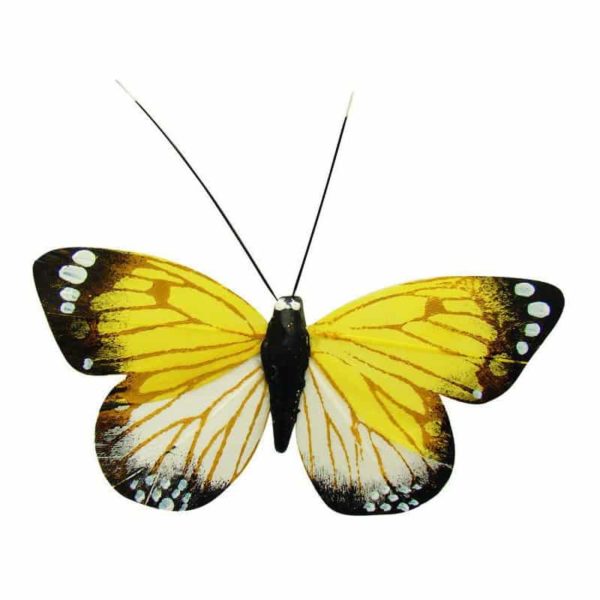 Kühlschrankmagnet - Deko Schmetterling bunt mit Magnet & Klammer, 9x5cm | Bejol Bastelshop
