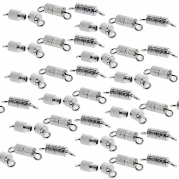 Schraubverschluss Schmuck - Schraubenschließe versilbert, 1000 Stk Großpackung