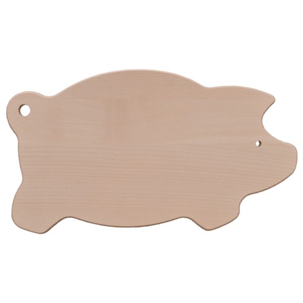 Frühstücksbrettchen - Schweinchen - Holz, 16x29cm - ideal zum Selbstgestalten