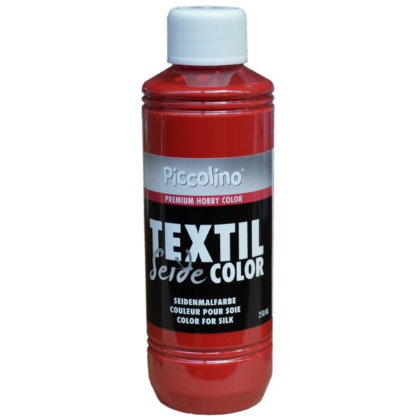 Seidenmalfarbe bügelfixierbar 250ml rot, Piccolino Textilfarbe für Seide
