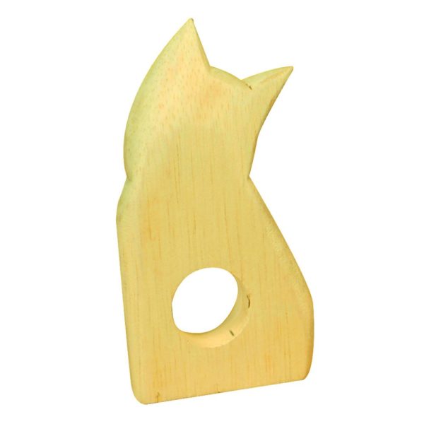 Serviettenring Holz - Katze - blanko natur zum Basteln & Bemalen 125x60mm