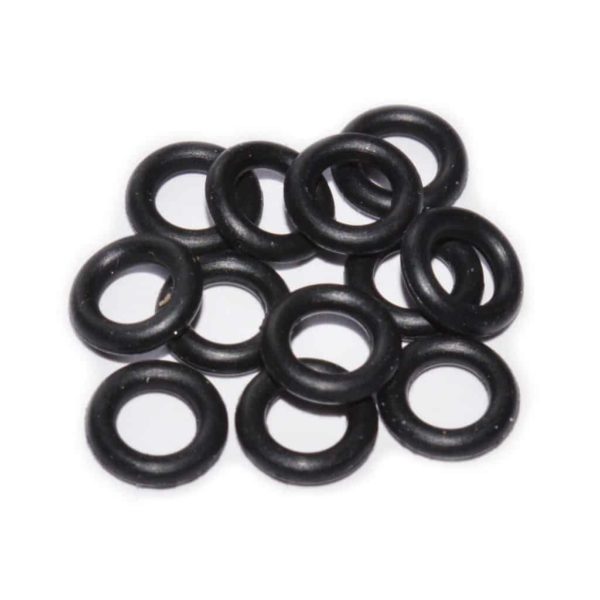 10 Spacer Schmuck Distanzringe Kautschukring 7x2mm schwarz zum Schmuckbasteln | Bejol Bastelshop