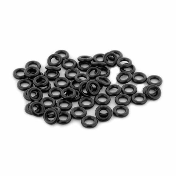 500 Spacer Schmuck Distanzringe Kautschukring 7x2mm schwarz zum Schmuckbasteln | Bejol Bastelshop