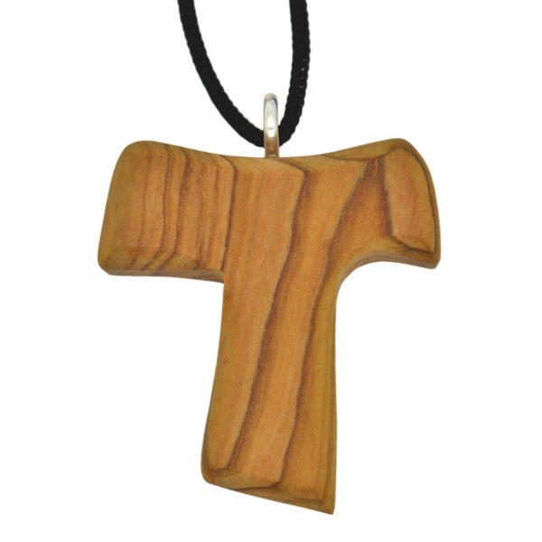 Umhängekreuz Olivenholz Tau-Kreuz Anhänger aus Bethlehem 3,8cm | Bejol Bastelshop