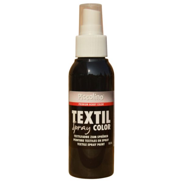 Textilfarbe Spray, Piccolino Textil Spray zum Sprühen, 100ml schwarz Textilsprühfarbe