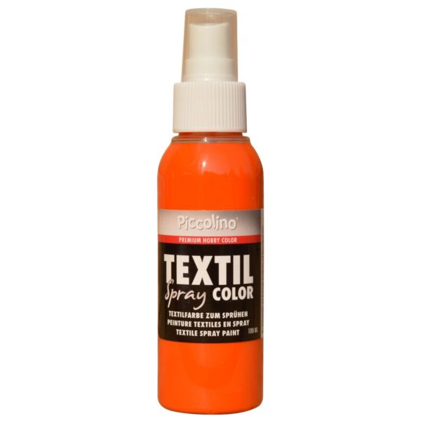 Stofffarbe zum Sprühen, Piccolino Textil Spray orange 100ml Textilsprühfarbe