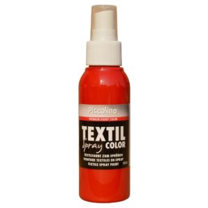 Textilfarbe zum Sprühen, Piccolino Textil Spray 100ml rot Textilsprühfarbe