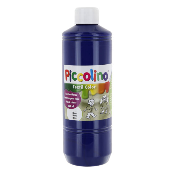 Textilfarbe zum Malen, Piccolino Stoffmalfarbe blau 500ml