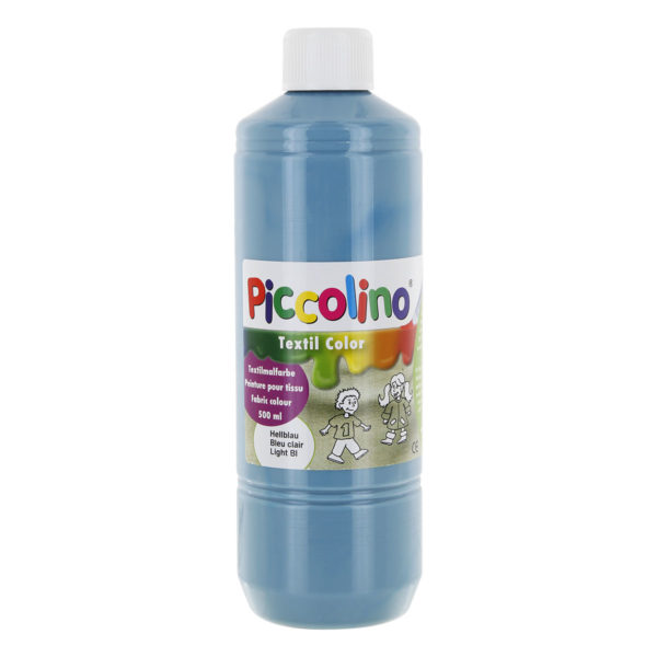 Textilfarbe zum Malen, Piccolino Stoffmalfarbe hellblau 500ml