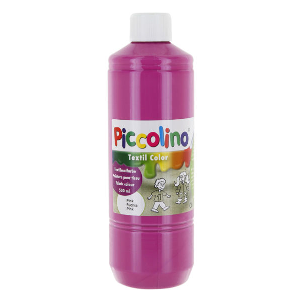 Textilfarbe zum Malen, PIccolino Stoffmalfarbe pink 500ml