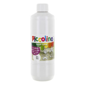 Textilfarbe zum Malen Piccolino Stoffmalfarbe weiß 500ml