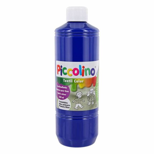 Textilfarbe zum Malen Piccolino Stoffmalfarbe primärblau 500ml