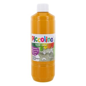 Textilfarbe zum Malen, Piccolino Stoffmalfarbe senf-gelb 500ml