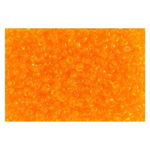 Rocailles Perlen transparent 2,5mm (9/0), orange - 500g (ca. 20.000 Stück)