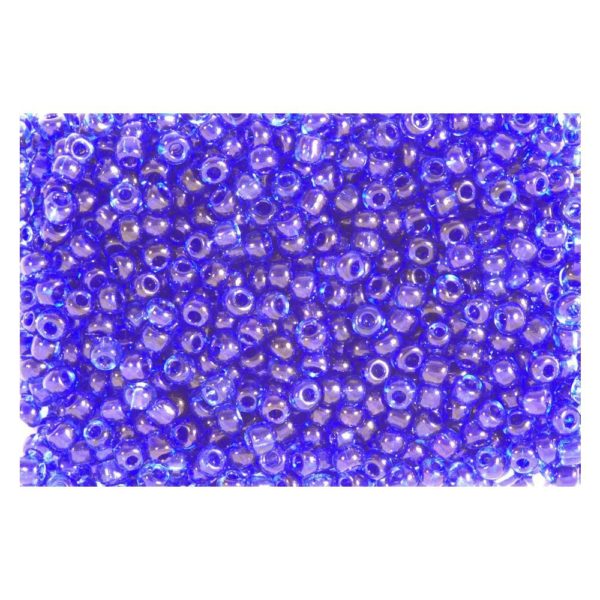 Rocailles Perlen transparent 2,5mm (9/0), violett - 30g (ca. 1.200 Stück) | Bejol Bastelshop