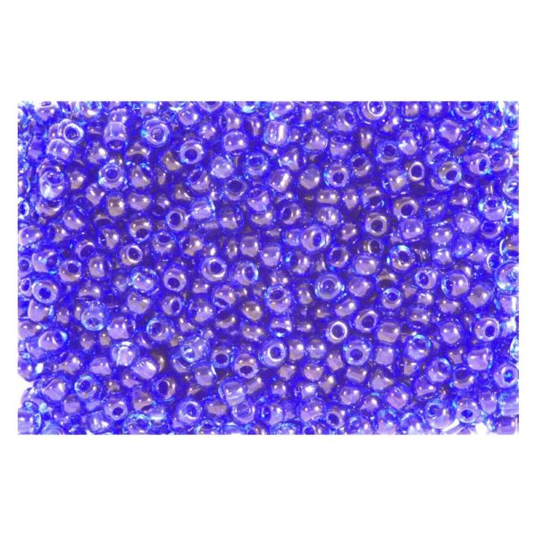 Rocailles Perlen transparent 2,5mm (9/0), violett - 1kg (ca. 40.000 Stück) | Bejol Bastelshop