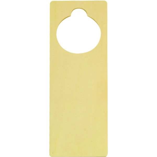 Türhänger Holz - Klinkenschild natur blanko zum Selbstgestalten & Bemalen 23x8cm