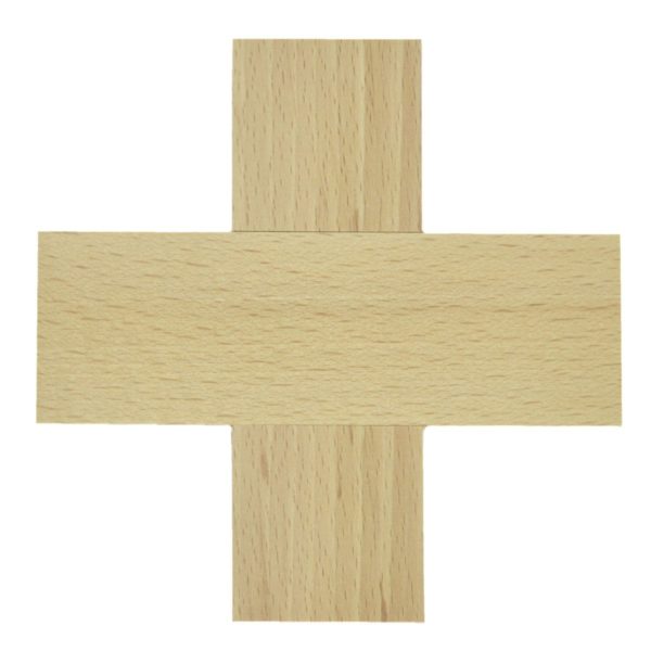 Blanko Holzkreuz - Wand-Kreuz gleichschenklig zum Basteln & Bemalen 12x12cm | Bejol Bastelshop