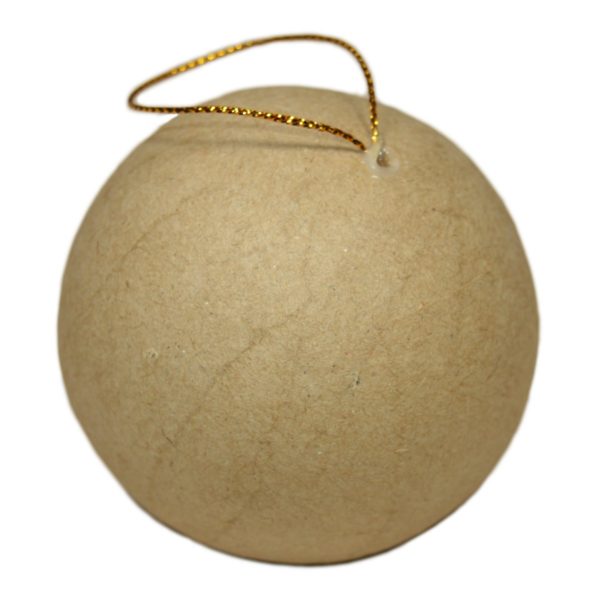 Karton Weihnachtskugel - Pappe natur, Baumschmuck zum Selbstgestalten Ø 6,5cm