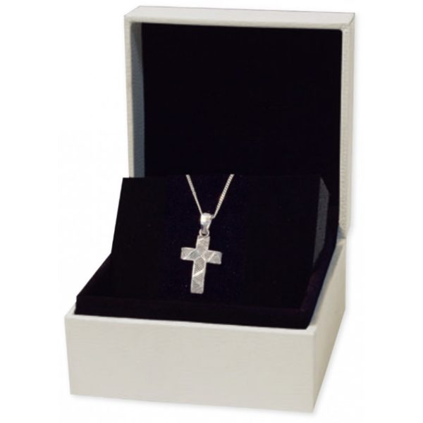 Kreuz Anhänger 925 Silber 24mm filigran an Silberkette