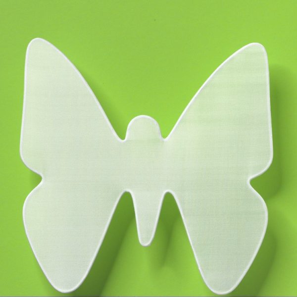 Seiden-Fensterbild Schmetterling 26x26cm, Seide naturweiß für Seidenmalerei, Pongé 08 | Bejol Bastelshop