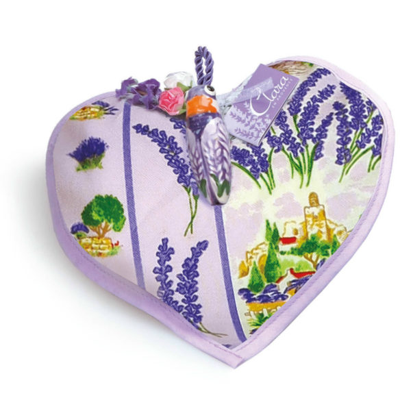 Lavendelkissen Herzform aus Frankreich Provence, 88g, 16x16x4cm | Bejol Bastelshop