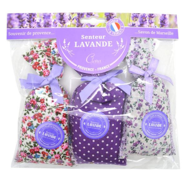 Lavendelsäckchen 3er-Set - 3 Duftsäckchen zu je 17g gefüllt mit Lavendelblüten Lavandin | Bejol Bastelshop