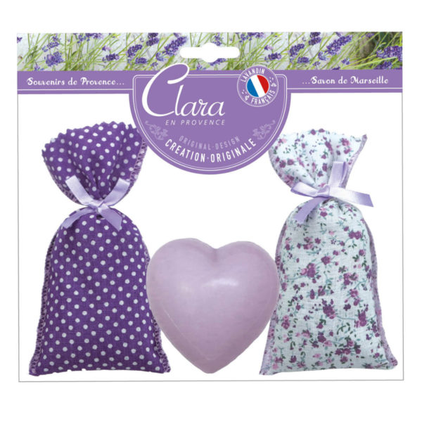 Herzseife Lavendelseife 100g + 2 Lavendelsäckchen 15g aus Frankreich Provence | Bejol Bastelshop