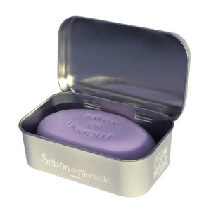 Lavendelseife Savon de Marseille 100g in Nostalgie-Blechdose, aus Frankreich Provence