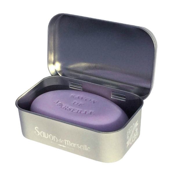 Lavendelseife Savon de Marseille 100g in Nostalgie-Blechdose, aus Frankreich Provence