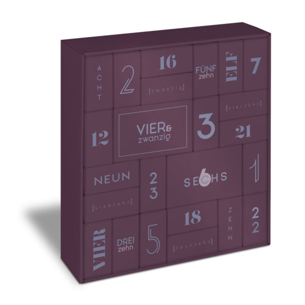 Adventskalender für Erwachsene zum Befüllen, Puzzlebox Purple 30x8,8x34cm | Bejol Bastelshop