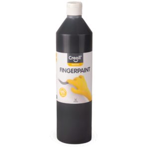 Creall Fingerfarbe 750ml Flasche schwarz