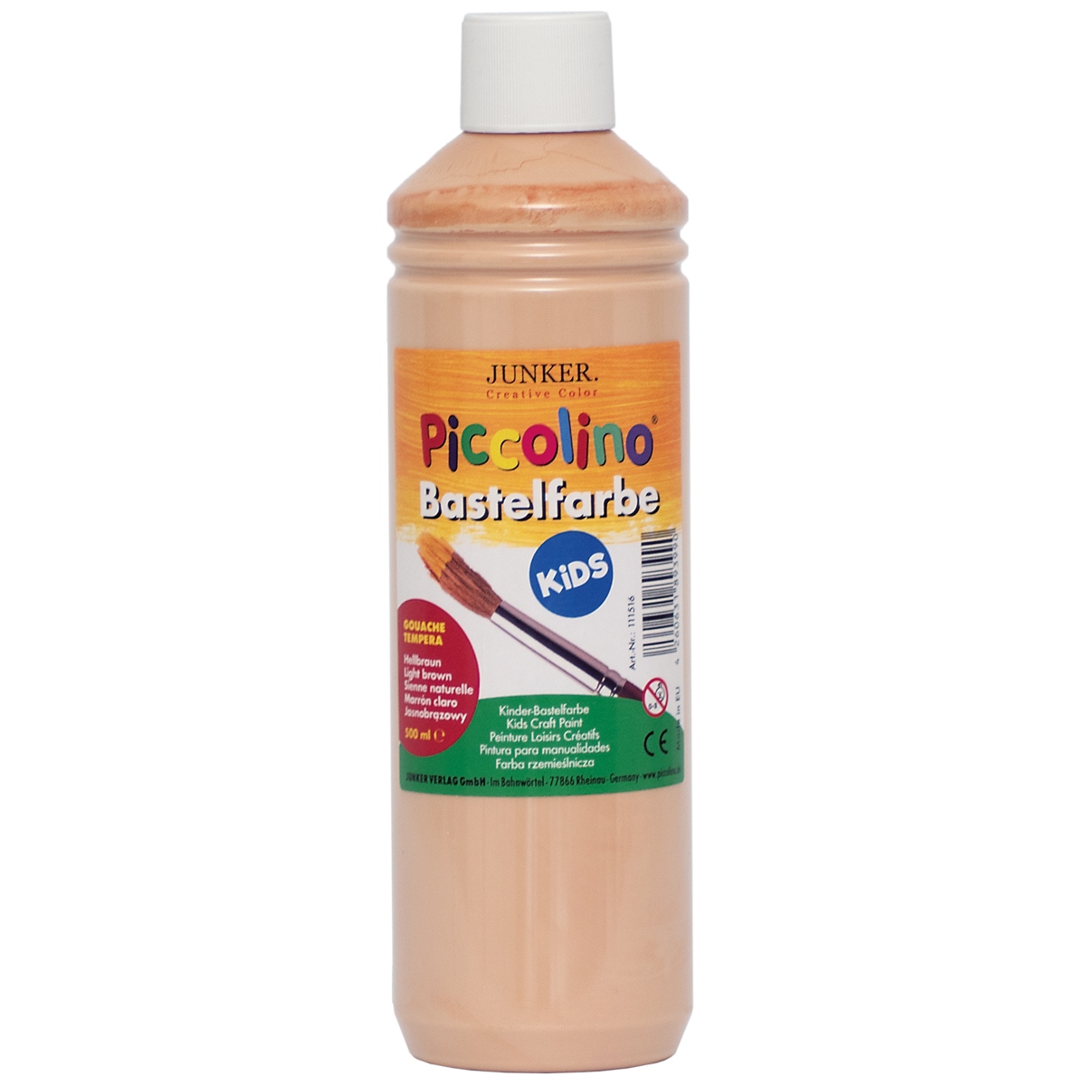 Piccolino Kinder Bastelfarbe hellbraun 500ml