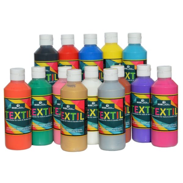 Textilfarben Set Bejol Stoffmalfarben Set 14 Farben je 250ml