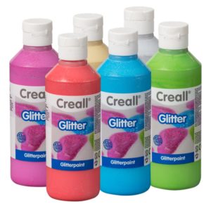Glitzerfarben Set 6 Farben Creall Glitter zu je 250ml