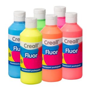 Creall Fluor Farben - fluoreszierende Plakatfarbe auf Wasserbasis