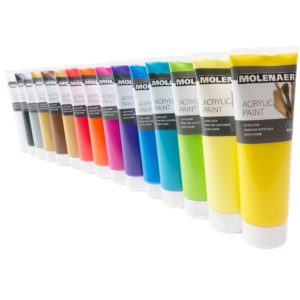 Molenaer Studio Acrylfarben Set 15 Farben zu je 250ml