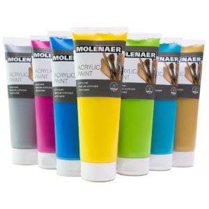 Molenaer Studio Acrylfarben Set 7 Farben zu je 250ml