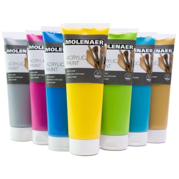 Molenaer Studio Acrylfarben Set 7 Farben zu je 250ml