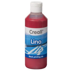Linoldruckfarbe Creall Lino, Linoldruck Farbe dunkelrot, 250ml