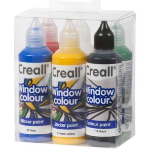 Creall Window Color Set, 6 Farben zu je 80ml