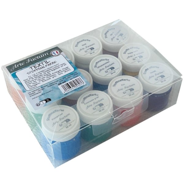 Textilfarben Set 12 x50ml Stoffmalfarben