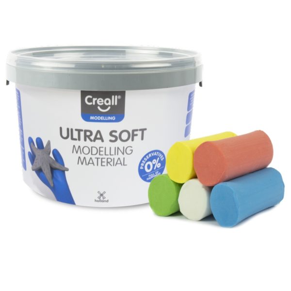 Havo Creall Ultra Soft Knete U3 Kinder, 5 leuchtende Farben