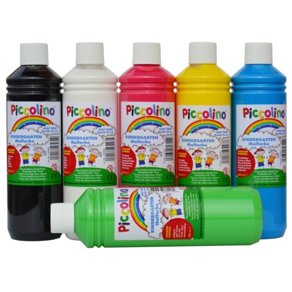 Kinderfarbe Piccolino Kindergarten Malfarben Set 6x500ml